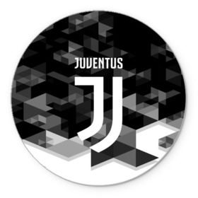 Коврик для мышки круглый с принтом JUVENTUS / ЮВЕНТУС GEOMETRY SPORT , резина и полиэстер | круглая форма, изображение наносится на всю лицевую часть | juventus | спорт | спортивные | футбол | футбольный клуб | ювентус