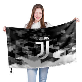 Флаг 3D с принтом Juventus 2018 Geometry Sport , 100% полиэстер | плотность ткани — 95 г/м2, размер — 67 х 109 см. Принт наносится с одной стороны | juventus | спорт | спортивные | футбол | футбольный клуб | ювентус