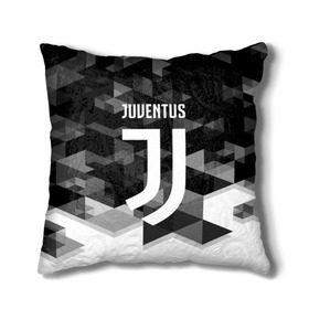 Подушка 3D с принтом Juventus 2018 Geometry Sport , наволочка – 100% полиэстер, наполнитель – холлофайбер (легкий наполнитель, не вызывает аллергию). | состоит из подушки и наволочки. Наволочка на молнии, легко снимается для стирки | juventus | спорт | спортивные | футбол | футбольный клуб | ювентус