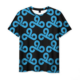 Мужская футболка 3D с принтом Team Cloud cs:go collection , 100% полиэфир | прямой крой, круглый вырез горловины, длина до линии бедер | Тематика изображения на принте: awp | cloud | counter strike | game | skin | team cloud | авп | игры | скин | текстуры