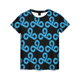 Женская футболка 3D с принтом Team Cloud cs:go collection , 100% полиэфир ( синтетическое хлопкоподобное полотно) | прямой крой, круглый вырез горловины, длина до линии бедер | awp | cloud | counter strike | game | skin | team cloud | авп | игры | скин | текстуры