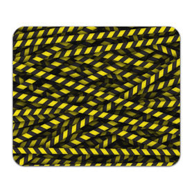 Коврик прямоугольный с принтом Черно-желтая лента , натуральный каучук | размер 230 х 185 мм; запечатка лицевой стороны | Тематика изображения на принте: danger | желтый | знак | ограждение | опастость | паттрен | скотч | черный
