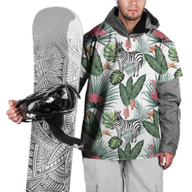 Накидка на куртку 3D с принтом Саванна , 100% полиэстер |  | Тематика изображения на принте: африка | белый | зверь | зебра | растения | розовый | фламинго