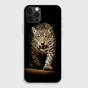 Чехол для iPhone 12 Pro Max с принтом Leopard , Силикон |  | дикая кошка | зверь | клыки | кот | леопард | оскал | пантера | природа | хищник | ягуар