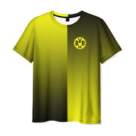 Мужская футболка 3D с принтом FC Borussia 2018 Reverse , 100% полиэфир | прямой крой, круглый вырез горловины, длина до линии бедер | Тематика изображения на принте: 