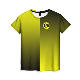 Женская футболка 3D с принтом FC Borussia 2018 Reverse , 100% полиэфир ( синтетическое хлопкоподобное полотно) | прямой крой, круглый вырез горловины, длина до линии бедер | 