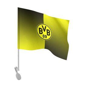 Флаг для автомобиля с принтом FC Borussia 2018 Reverse , 100% полиэстер | Размер: 30*21 см | боруссия | дортмунд