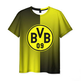 Мужская футболка 3D с принтом FC Borussia 2018 Reverse , 100% полиэфир | прямой крой, круглый вырез горловины, длина до линии бедер | Тематика изображения на принте: боруссия | дортмунд