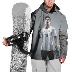 Накидка на куртку 3D с принтом Месси победитель , 100% полиэстер |  | fc barselona | leo | lionel messi | аргентина | барселона | звезда | сборная аргентины | футбол | футболист