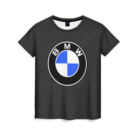 Женская футболка 3D с принтом BMW CARBON , 100% полиэфир ( синтетическое хлопкоподобное полотно) | прямой крой, круглый вырез горловины, длина до линии бедер | bmw | bmw motorsport | bmw performance | carbon | m | motorsport | performance | sport | бмв | карбон | моторспорт | спорт