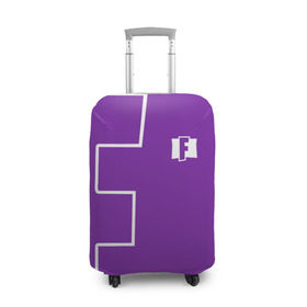 Чехол для чемодана 3D с принтом FORTNITE big logo , 86% полиэфир, 14% спандекс | двустороннее нанесение принта, прорези для ручек и колес | battle | battle royal | fortnite | royal | боевик | игры | логотип | фиолетовый