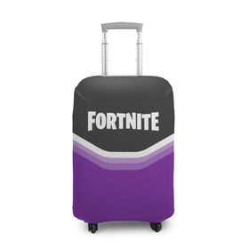 Чехол для чемодана 3D с принтом FORTNITE , 86% полиэфир, 14% спандекс | двустороннее нанесение принта, прорези для ручек и колес | battle | battle royal | fortnite | royal | боевик | игры | логотип | фиолетовый