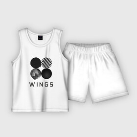 Детская пижама с шортами хлопок с принтом BTS wings ,  |  | bangtan boys | bts | bts army | бантаны бтс