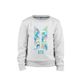 Детский свитшот хлопок с принтом BTS army color , 100% хлопок | круглый вырез горловины, эластичные манжеты, пояс и воротник | Тематика изображения на принте: bangtan boys | bts | bts army | бантаны бтс