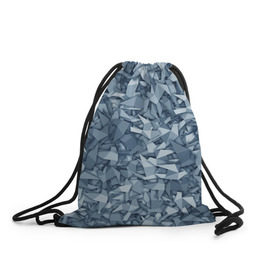 Рюкзак-мешок 3D с принтом Бумажные голуби , 100% полиэстер | плотность ткани — 200 г/м2, размер — 35 х 45 см; лямки — толстые шнурки, застежка на шнуровке, без карманов и подкладки | бумага | геометрия | голубь | камуфляж | милитари | оригами | паттерн | поделка | птицы | серый | синий
