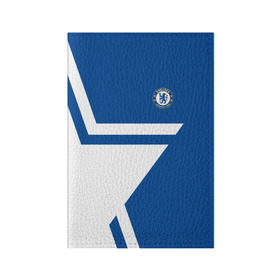Обложка для паспорта матовая кожа с принтом CHELSEA STAR , натуральная матовая кожа | размер 19,3 х 13,7 см; прозрачные пластиковые крепления | chelsea | fc | спорт | спортивные | фк | футбол | футбольный клуб | челси