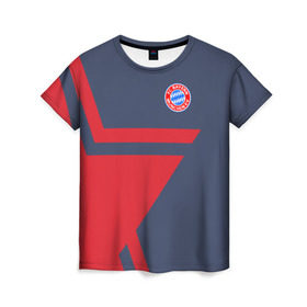 Женская футболка 3D с принтом FC Bayern 2018 STAR , 100% полиэфир ( синтетическое хлопкоподобное полотно) | прямой крой, круглый вырез горловины, длина до линии бедер | bayern | fc | бавария | спорт | спортивные | фк | футбол | футбольный клуб