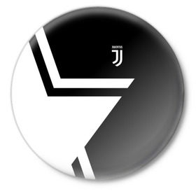 Значок с принтом Juventus 2018 STAR ,  металл | круглая форма, металлическая застежка в виде булавки | fc | juventus | спорт | спортивные | фк | футбол | футбольный клуб | ювентус