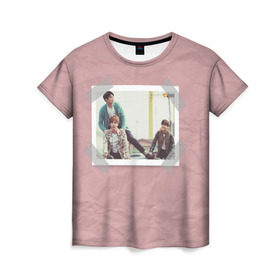 Женская футболка 3D с принтом BTS _2 , 100% полиэфир ( синтетическое хлопкоподобное полотно) | прямой крой, круглый вырез горловины, длина до линии бедер | bangtan boys | bts | bts army | бантаны бтс