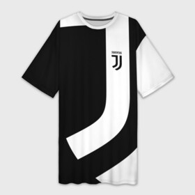 Платье-футболка 3D с принтом Juventus 2018 Original ,  |  | fc | fly emirates | лого | париж | спорт | спортивные | фк | футбольный клуб