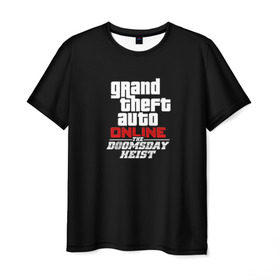Мужская футболка 3D с принтом GTA Online: The Doomsday Heist , 100% полиэфир | прямой крой, круглый вырез горловины, длина до линии бедер | Тематика изображения на принте: auto | dead | grand | gta | gta5 | rdr | red | redemption | rockstar | theft | гта | день | судный
