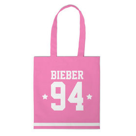 Сумка 3D повседневная с принтом Bieber Team Pink , 100% полиэстер | Плотность: 200 г/м2; Размер: 34×35 см; Высота лямок: 30 см | bieber | justin bieber | бибер | джастин бибер