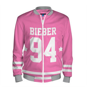 Мужской бомбер 3D с принтом Bieber Team Pink , 100% полиэстер | застегивается на молнию, по бокам два кармана без застежек, по низу бомбера и на воротнике - эластичная резинка | bieber | justin bieber | бибер | джастин бибер
