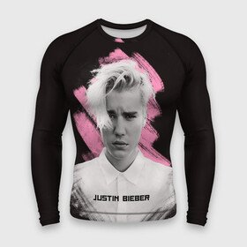 Мужской рашгард 3D с принтом Justin Bieber   Pink splash ,  |  | bieber | justin bieber | бибер | джастин бибер