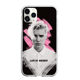 Чехол для iPhone 11 Pro Max матовый с принтом Justin Bieber Pink splash , Силикон |  | bieber | justin bieber | бибер | джастин бибер