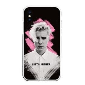 Чехол для iPhone XS Max матовый с принтом Justin Bieber Pink splash , Силикон | Область печати: задняя сторона чехла, без боковых панелей | bieber | justin bieber | бибер | джастин бибер