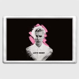 Магнит 45*70 с принтом Justin Bieber / Pink splash , Пластик | Размер: 78*52 мм; Размер печати: 70*45 | bieber | justin bieber | бибер | джастин бибер