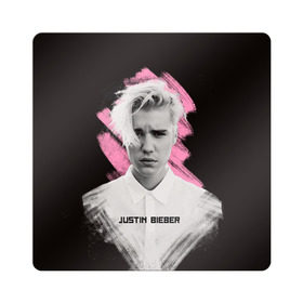 Магнит виниловый Квадрат с принтом Justin Bieber / Pink splash , полимерный материал с магнитным слоем | размер 9*9 см, закругленные углы | bieber | justin bieber | бибер | джастин бибер
