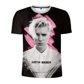 Мужская футболка 3D спортивная с принтом Justin Bieber / Pink splash , 100% полиэстер с улучшенными характеристиками | приталенный силуэт, круглая горловина, широкие плечи, сужается к линии бедра | bieber | justin bieber | бибер | джастин бибер