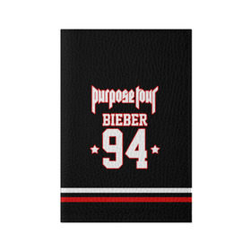 Обложка для паспорта матовая кожа с принтом Bieber Team Black , натуральная матовая кожа | размер 19,3 х 13,7 см; прозрачные пластиковые крепления | bieber | justin bieber | бибер | джастин бибер