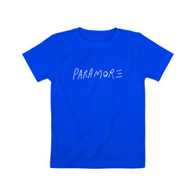 Детская футболка хлопок с принтом Paramore , 100% хлопок | круглый вырез горловины, полуприлегающий силуэт, длина до линии бедер | Тематика изображения на принте: 