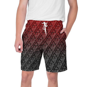 Мужские шорты 3D с принтом Linkin park Music ,  полиэстер 100% | прямой крой, два кармана без застежек по бокам. Мягкая трикотажная резинка на поясе, внутри которой широкие завязки. Длина чуть выше колен | 
