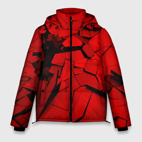 Мужская зимняя куртка 3D с принтом Carbon abstraction RED , верх — 100% полиэстер; подкладка — 100% полиэстер; утеплитель — 100% полиэстер | длина ниже бедра, свободный силуэт Оверсайз. Есть воротник-стойка, отстегивающийся капюшон и ветрозащитная планка. 

Боковые карманы с листочкой на кнопках и внутренний карман на молнии. | Тематика изображения на принте: abstraction | geometry | абстракция | геометрия | грань | краски | кубик | кубики | линии | мозаика | разноцветные | ребро | текстура | тени | узор