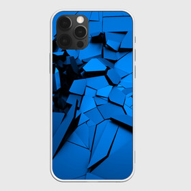 Чехол для iPhone 12 Pro Max с принтом Carbon abstraction BLUE , Силикон |  | abstraction | geometry | абстракция | геометрия | грань | краски | кубик | кубики | линии | мозаика | разноцветные | ребро | текстура | тени | узор