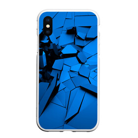 Чехол для iPhone XS Max матовый с принтом Carbon abstraction BLUE , Силикон | Область печати: задняя сторона чехла, без боковых панелей | abstraction | geometry | абстракция | геометрия | грань | краски | кубик | кубики | линии | мозаика | разноцветные | ребро | текстура | тени | узор