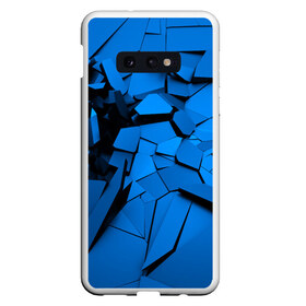 Чехол для Samsung S10E с принтом Carbon abstraction BLUE , Силикон | Область печати: задняя сторона чехла, без боковых панелей | abstraction | geometry | абстракция | геометрия | грань | краски | кубик | кубики | линии | мозаика | разноцветные | ребро | текстура | тени | узор