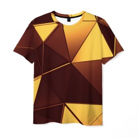 Мужская футболка 3D с принтом Geometry triangular , 100% полиэфир | прямой крой, круглый вырез горловины, длина до линии бедер | abstraction | geometry | абстракция | геометрия | грань | краски | кубик | кубики | линии | мозаика | разноцветные | ребро | текстура | тени | узор