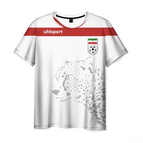 Мужская футболка 3D с принтом Иран, форма , 100% полиэфир | прямой крой, круглый вырез горловины, длина до линии бедер | fifa | леопард | фифа | чемпионат мира