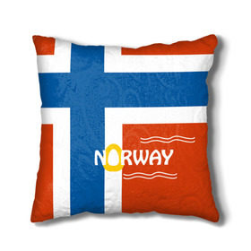 Подушка 3D с принтом Норвегия , наволочка – 100% полиэстер, наполнитель – холлофайбер (легкий наполнитель, не вызывает аллергию). | состоит из подушки и наволочки. Наволочка на молнии, легко снимается для стирки | europe | norway | европа | норвегия | путешествие | флаг