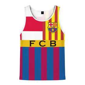 Мужская майка 3D с принтом FC Barcelona , 100% полиэстер | круглая горловина, приталенный силуэт, длина до линии бедра. Пройма и горловина окантованы тонкой бейкой | Тематика изображения на принте: barcelona | football | logo | spain | sport | арт | барселона | испания | лига | лого | спорт | текстура | фк | футбол | футбольный клуб | эмблема