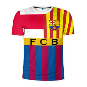 Мужская футболка 3D спортивная с принтом FC Barcelona , 100% полиэстер с улучшенными характеристиками | приталенный силуэт, круглая горловина, широкие плечи, сужается к линии бедра | Тематика изображения на принте: barcelona | football | logo | spain | sport | арт | барселона | испания | лига | лого | спорт | текстура | фк | футбол | футбольный клуб | эмблема