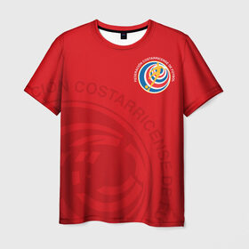 Мужская футболка 3D с принтом Коста-Рика, форма , 100% полиэфир | прямой крой, круглый вырез горловины, длина до линии бедер | 