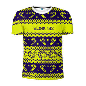 Мужская футболка 3D спортивная с принтом Blink-182 NEW YEAR COLLECTION , 100% полиэстер с улучшенными характеристиками | приталенный силуэт, круглая горловина, широкие плечи, сужается к линии бедра | Тематика изображения на принте: 