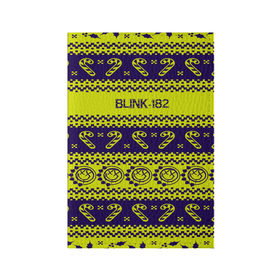 Обложка для паспорта матовая кожа с принтом Blink-182 NEW YEAR COLLECTION , натуральная матовая кожа | размер 19,3 х 13,7 см; прозрачные пластиковые крепления | Тематика изображения на принте: 