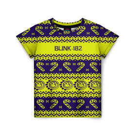 Детская футболка 3D с принтом Blink-182 NEW YEAR COLLECTION , 100% гипоаллергенный полиэфир | прямой крой, круглый вырез горловины, длина до линии бедер, чуть спущенное плечо, ткань немного тянется | Тематика изображения на принте: 