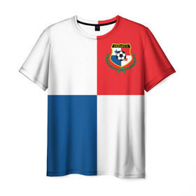 Мужская футболка 3D с принтом Панама, форма , 100% полиэфир | прямой крой, круглый вырез горловины, длина до линии бедер | fifa | фифа | флаг | чемпионат мира